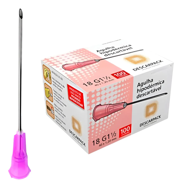 AGULHA 40 X 1,20MM DESCARPACK CAIXA COM 100 UNIDADES