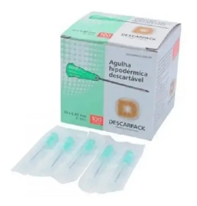 AGULHA  25 X 0,80MM DESCARPACK CAIXA COM 100 UNIDADES